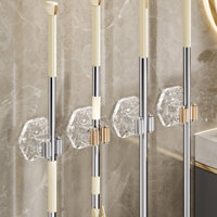 Trong Suốt Trong Suốt Sóng Cây Lau Nhà Khóa Cây Lau Tường Kẹp Chổi Kẹp Phòng Tắm Cây Lau Nhà Móc Phía Sau Cửa Không Đấm Nhà 3.28 JiA