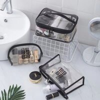 Trong suốt Túi đựng mỹ phẩm chống nước dung tích lớn trong suốt Túi đựng đồ vệ sinh du lịch di động theo phong cách Túi vệ sinh siêu nóng có sẵn 0213