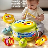 Trống tay trẻ em kèn nhỏ có thể nhai bộ gõ đồ chơi âm nhạc giáo dục sớm