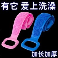 Trong vòng một tuần 1300 + Người Chiến Đấu Khăn Tắm Silicon Đơn Mạnh Mẽ Tắm Lưng Chà Dụng Cụ Tiện Dụng Chà Bùn Chà Xám Nam Nữ Lưng Dài Tẩy Tế Bào Chết Bàn Chải Tắm Da 25.2.16