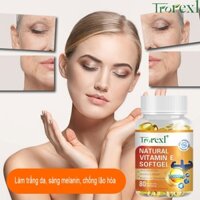 Trorexl 80 Viên Vitamin E Viên Nang Mềm Trẻ Hóa Da Chống Lão Hóa Tóc Chắc Khỏe Thành Phần Tự Nhiên