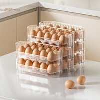 Trtr 1 / 2 / 3 Cái Tủ Lạnh Trứng Hộp Bảo Quản Tủ Lạnh Hộp Đựng Trứng Tiết Kiệm Không Gian Trứng Tổ Chức Hộp Đựng Bàn Làm Việc Nhà Bếp 10 Lưới VN