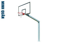 Trụ bóng rổ bằng thép vuông 140mm x 140mm. Bảng rổ Composite 1800 x 1050 mm