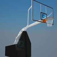 Trụ bóng rổ di động chiều cao cố định  Bảng rổ Kính Siêu Bền: 1828mm*1067mm*10mm.