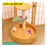 Trụ cào móng cho mèo 🐈 (Chất liệu lông đẹp, bóng chuông vui nhộn, dây thừng mèo cào thích mê)- Mèo cào vui ko lo cào đồ