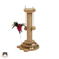 Trụ cào móng kèm tháp banh cho mèo