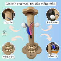 Trụ cào móng mèo, cây cào móng cho mèo, đồ chơi cho mèo, đồ chơi giảm stress, đồ dùng thú cưng