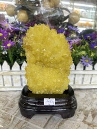 Trụ đá phong thủy tinh thể thạch anh vàng - Nặng 1,68 kg