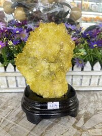 Trụ đá phong thủy tinh thể thạch anh vàng - Nặng 1,85 kg