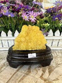 Trụ đá phong thủy tinh thể thạch anh vàng - Nặng 770g