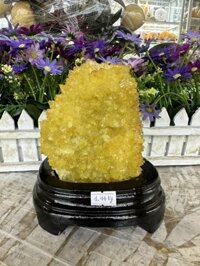 Trụ đá phong thủy tinh thể thạch anh vàng - Nặng 1,44 kg