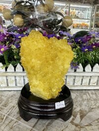 Trụ đá phong thủy tinh thể thạch anh vàng - Nặng 1,89 kg