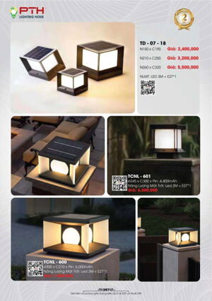 Trụ đèn NLMT ngoài trời TD-07-18