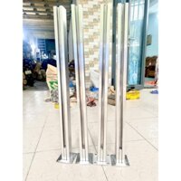 Trụ hộp lan can kính Inox 304 lắp kính 10-12mm cao 850 (có nhận làm theo yêu cầu của khách).