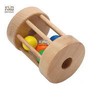trụ lắc bóng, lắc bóng gỗ montessori, giáo cụ montessori