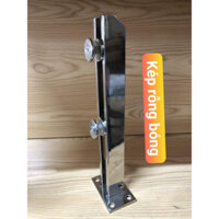 Trụ lửng 10x40 kính Inox 304 cầu thang chân mặt - hông.