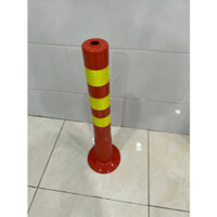 Trụ phân làn giao thông KBN nhựa dẻo cao 75cm x đế 20cm 3 vạch phản quang vàng