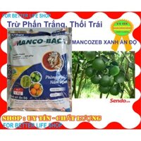 Trừ Phấn Trắng Cà chua, Thối trái trên cây trồng Manco BACA, Mancozeb xanh ấn Độ túi 1kg