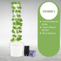 Trụ Trồng Rau Khí Canh / Thủy canh 50 hốc rau