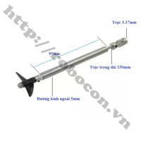 Trục Chân Vịt 150mm Kèm Khớp Chuyển Động Trục 3.17mm Cánh Dương