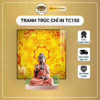 Trúc Chỉ In Vuông Họa Tiết Hoa Sen, Đèn Hào Quang Bàn Thờ Làm Theo Mẫu TC150, Tranh Phòng Thờ Cao Cấp ĐÈN THỜ HOẰNG PHÁP