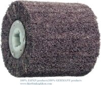 Trục lăn bánh xe, nhám vải lưới mài không dệt 100 x 100 mm (Flap wheel roller, non-woven abrasive mesh; non-woven abrasive mesh/ fabric ⌀ 100 × 100 mm). Code: 3.10.300.0008 | www.thietbinhapkhau.com | Công ty PQ "Sẵn sàng cho bạn"