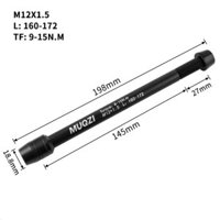 Trục sau xe đạp MUQZI cho xe road phanh đĩa độ để lắp rulo kẹp - Đen - M12X1.5/ L 160-172 (Chiếc)