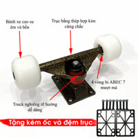 Trục Ván Trượt Skateboard kèm 2 bánh cao su với vòng bi ABEC 7