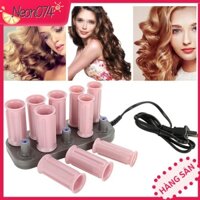 Trục xương uốn nóng - 10 Chiếc Chuyên Nghiệp Làm Nóng Con Lăn Uốn Tóc Tạo Kiểu Cắm CN 220V - Neon074