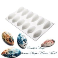 Truffle Mango Ice Cream Rugby Silicone Khuôn Sáng Tạo Món Ăn Bóng Bầu Dục Pháp Món Tráng Miệng Mousse Khuôn