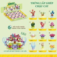 Trứng Đồ Chơi Lắp Ghép Các Loài Hoa Bộ Xếp Hình Chậu Hoa Vĩnh Cửu Lắp Ráp Mô Hình Cây Để Bàn