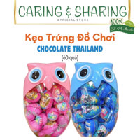 Trứng Đồ Chơi Socola Cú Thái Lan - Chocolate Eggs Surprise Toy For Kids - Hộp 60 quả