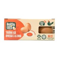 Trứng Gà Omega 3 & Dha Healthy Eggs 360G (6 Quả/Hộp)