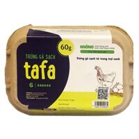 Trứng gà sạch Tafa 60g ± 2g (hộp giấy 6 quả)