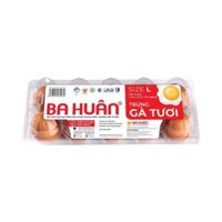 Trứng gà size L 60±2g Ba Huân hộp 10 quả (1 Hộp)