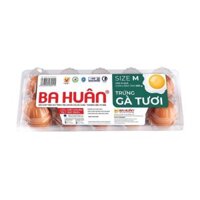 Trứng gà size M Ba Huân hộp 10 quả (1 Hộp)