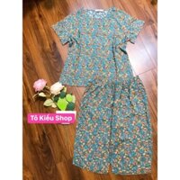 TRUNG NIÊN QUẦN LỬNG-Bộ Tole Nhung Trung Niên Mặc Nhà, Bộ Lanh Nhung Mềm Mát