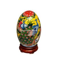 Trứng Phong Thủy Chim Công Hoa Mẫu Đơn Bát Tràng Cao Cấp