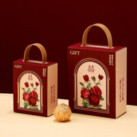Trung Quốc Cưới Kẹo Hộp Quà Cưới Hộp Kẹo Bao Bì Hộp Cưới Kẹo Túi Hộp Rỗng 2024 Phong Cách Mới