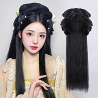 Trung Quốc Hanfu Mũ Đội Đầu Tóc Giả Một Mảnh Lười Đầu Tóc Giả Cổ Đĩa Tóc Bun Tạo Kiểu Trang Phục Đệm Túi Tóc