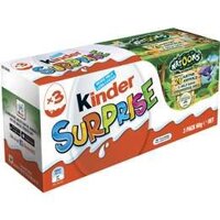 Trứng sô cô la sữa Kinder Sur ngạc với đồ chơi Natoons 3 gói