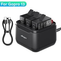 Trung tâm sạc pin 3 chiều cho GoPro 13 Đế hộp sạc cho phụ kiện máy ảnh GoPro Hero 13