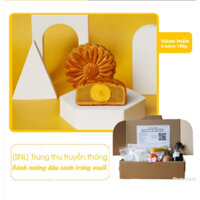 [Trung thu 2023] Set nguyên liệu làm bánh nướng, bánh dẻo nhân đậu xanh trứng muối - thành phẩm 6 chiếc