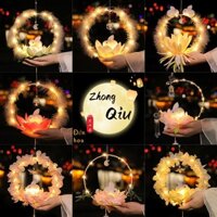 Trung Thu Lễ Hội Đèn Lồng Gió Cổ Đèn Lồng Mang Ánh Sáng Cung Điện Đèn Lồng Sen Đèn Lồng Trẻ Em Ngày Lễ Quà Tặng