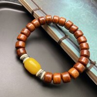 Trung thực Tây Tạng Yak Xương Vòng Tay Xương Hạt Sừng Tự Nhiên Wenwan Phụ Kiện Nam Nữ Cặp Đôi Vòng Tay20250305