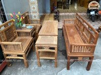 Trường kỷ con tiện huế gỗ gụ 6 món hàng đẹp trong ngoài