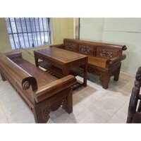 Trường kỷ gỗ gụ đẹp từng milimet được thợ mộc số 1 trong làng nghề tại Hà Nam dựng kỹ, đục thủ công 100% tỉ mỉ từng nét.