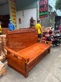 Trường kỷ kéo gỗ Xoan Đào 1m4x2m giao khách Quận 2