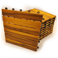 [TRƯỜNG THỊNH WOOD] Combo 10 tấm Sàn gỗ vỉ nhựa tự ghép  24 x 24 x 300mm loại 6nan