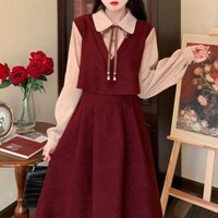 Trường Trung Học Cổ Tích Rời Mùa Đông Đầm Mori Mùa Xuân Thu Bé Gái Phong Cách Mới Váy Dài Học Sinh Trung Học Giả Hai Mảnh